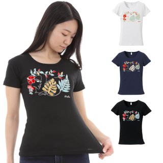 フラダンス Tシャツ通販 フラレッスンやカジュアルに最適なハワイ柄半袖フラTシャツ