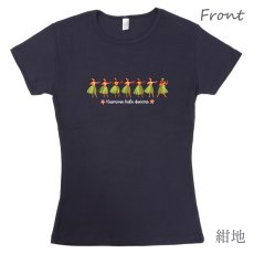 画像9: フラダンスの練習着に最適 フライス 半袖 Tシャツ ハワイアンフラダンサー柄 ネコポス対応可 (9)